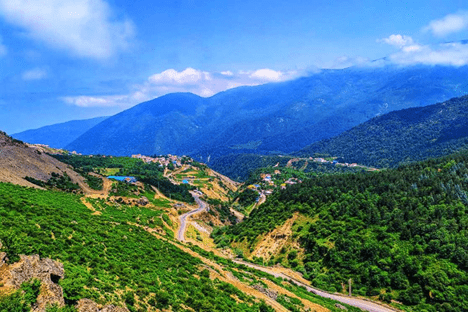 جاده زیبای ارتفاعات روستای جواهرده