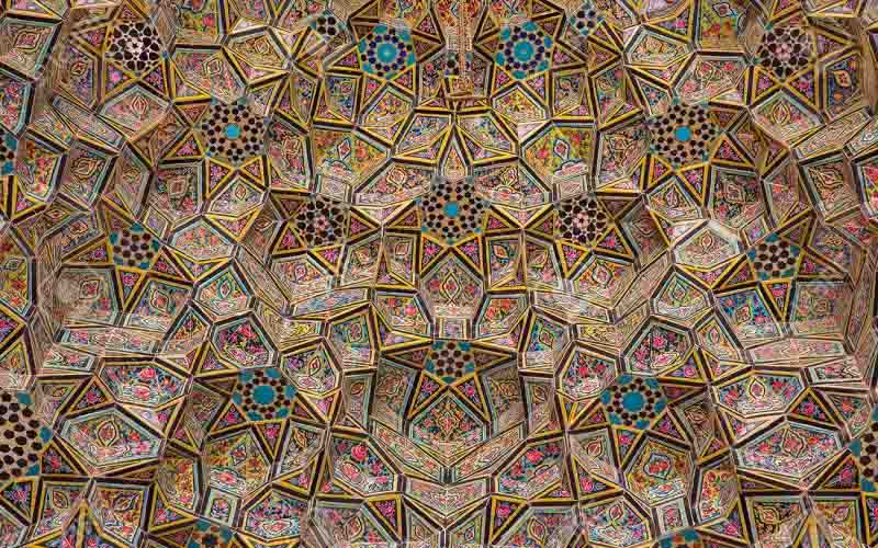 کاشی کاری های مسجد نصیرالملک شیراز